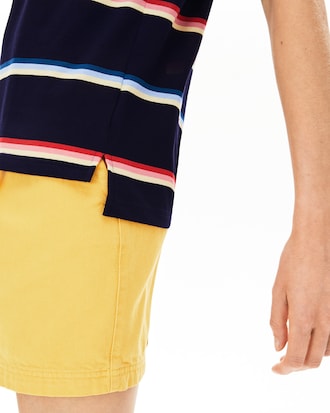 Damen Jersey T-Shirt mit weitem Rundhals und Streifendesign