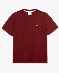 Unisex LACOSTE L!VE T-Shirt aus melierter Baumwolle