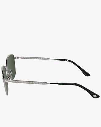 Rechteckige Sonnenbrille aus Metall mit Monogramm