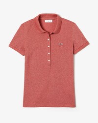 LACOSTE Slim Fit Damen-Poloshirt aus Mini-Piqu&eacute; mit Stretch
