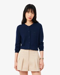 Cardigan mit 3D-Rippstrick aus Baumwolle