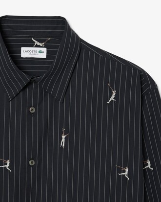 Relaxed Fit-Hemd aus Baumwolle mit Stickerei