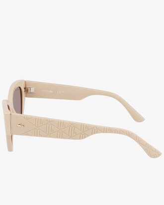 Rechteckige Acetat-Sonnenbrille mit Monogramm
