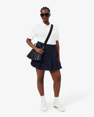 Kurzer Faltenrock aus Stretch-Baumwolle