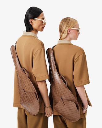 Schl&auml;gertasche Runway aus Krokodilleder