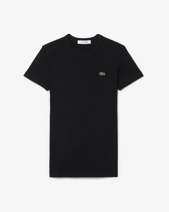 Slim Fit-T-Shirt aus gerippter Baumwolle