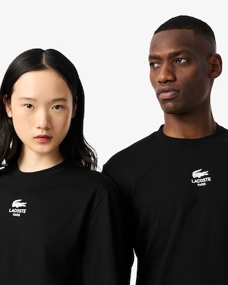 T-Shirt mit langen Ärmeln und Lacoste-Print