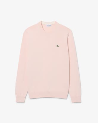 Einfarbiger Pullover aus Baumwolle mit Rundhalsausschnitt