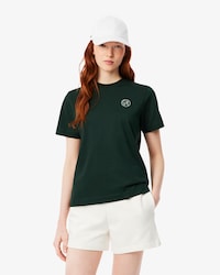 Regular Fit-T-Shirt aus Baumwolle mit Badge-Akzent