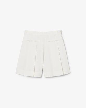 Bermudashorts Runway aus Wolle mit Plisseedetails