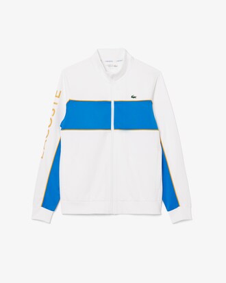 Sport-Sweatshirt mit Branding-Print und Reißverschluss