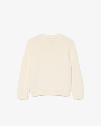 Pullover aus Wolle und Baumwolle mit Rundhalsausschnitt