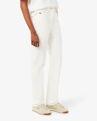 Denim-Jeans mit geradem Schnitt und hoher Taille