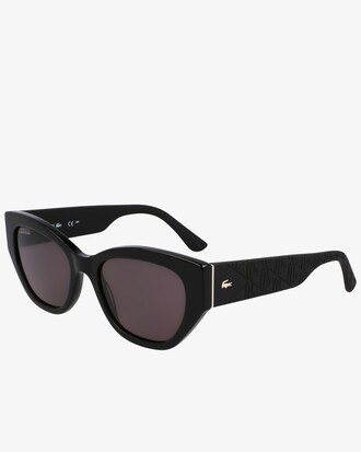 Rechteckige Acetat-Sonnenbrille mit Monogramm