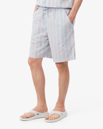 Gestreifte Shorts aus Baumwollpopeline