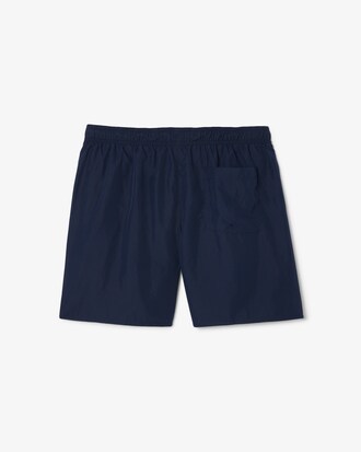 Halblange, einfarbige Badehose