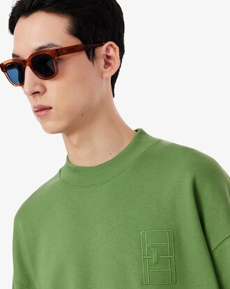 Sweatshirt aus Fleece mit Stickerei
