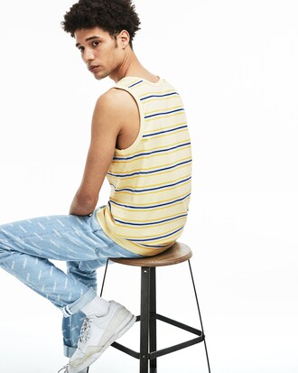 Herren-Tanktop aus Baumwolljersey mit Taschen LACOSTE L!VE