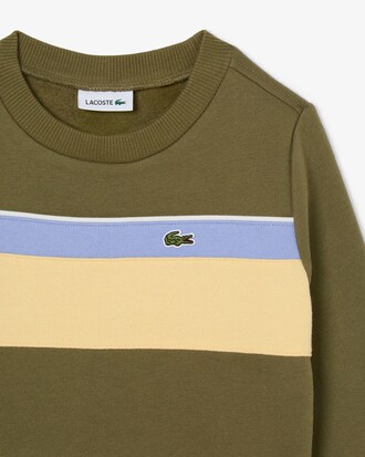 Fleece-Sweatshirt mit Colorblock-Design