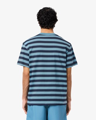 T-Shirt aus Jersey mit Streifen-Druck