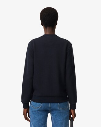Relaxed Fit-Sweatshirt aus Piqu&eacute; mit Rundhalsausschnitt