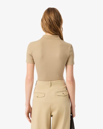 Slim Fit-Polohemd L.12.D aus gerippter Baumwolle