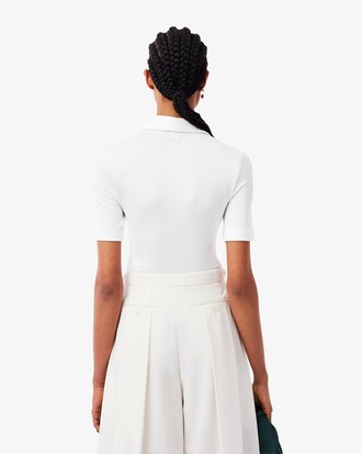 Slim Fit-Polohemd Runway aus Satin-Piqué