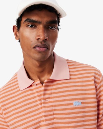 Classic Fit-Polohemd mit strukturierten Streifen