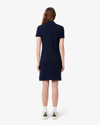 Slim Fit-Polokleid aus dehnbarem Mini Piqué