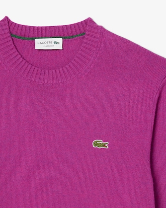Pullover aus Tuchwolle mit Rundhalsausschnitt