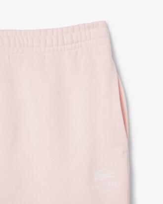 Shorts aus Baumwollfleece mit Druck