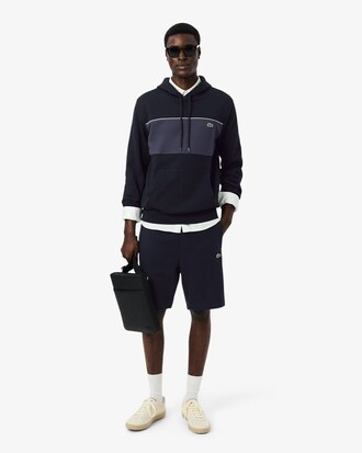 Hoodie aus Fleece mit Colorblock-Design