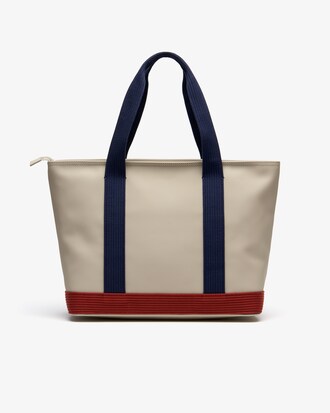 Damen Classic Tote Bag aus beschichtetem Piqu&eacute;-Canvas