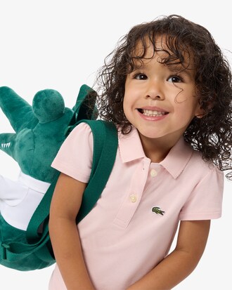 Polohemd aus Mini Piqu&eacute; mit gewelltem Kragen