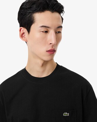 Baumwoll-T-Shirt mit Brusttasche