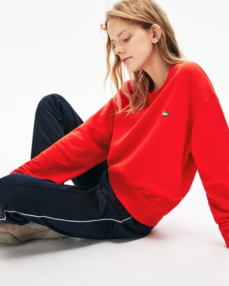 Unisex LACOSTE L!VE Sweatshirt aus Baumwollfleece