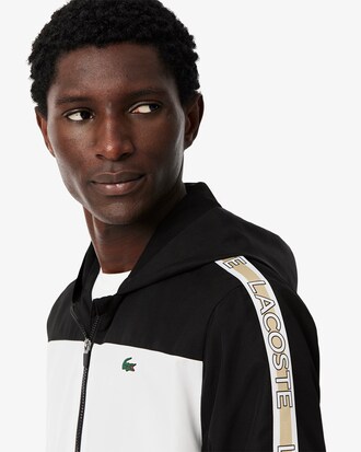 Colorblock-Sportjacke mit Logo-Streifen
