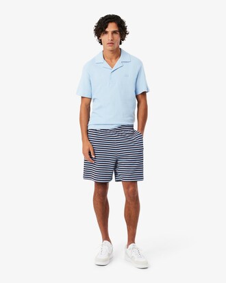 Regular Fit-Shorts aus gestreifter Baumwolle