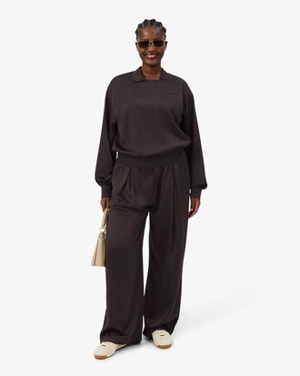 Oversized-Hose aus Stretch-Satin