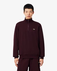 Fleece-Sweatshirt mit Rei&szlig;verschluss und hohem Kragen