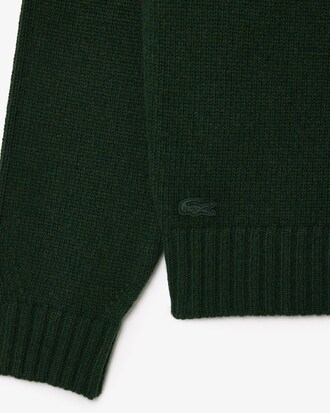 Pullover aus Tuchwolle mit Krokodilmotiv