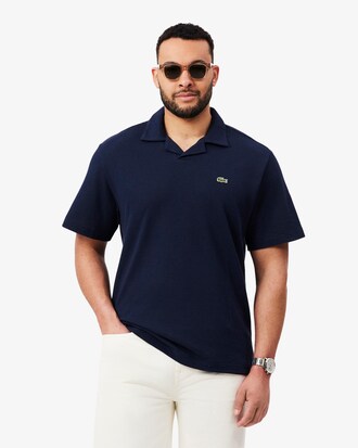 Classic Fit-Polohemd aus Baumwoll-Leinenmischung