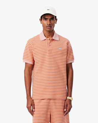 Classic Fit-Polohemd mit strukturierten Streifen