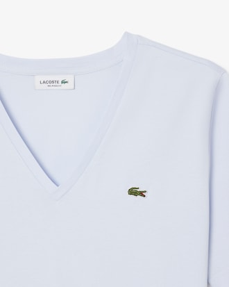 Relaxed Fit-T-Shirt aus weicher Baumwolle mit V-Ausschnitt