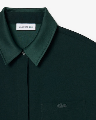 Oversized-Hemd mit Satin-Akzent