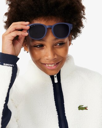 Unisex-Jacke aus Sherpa-Fleece mit Colorblock-Design