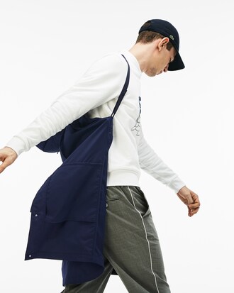 Langer, extraleichter Herren-Regenmantel mit Kapuze