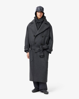 Runway oversized zweireihiger Wollmantel
