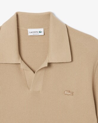 Pullover aus Baumwollmischgewebe mit offenem Polokragen