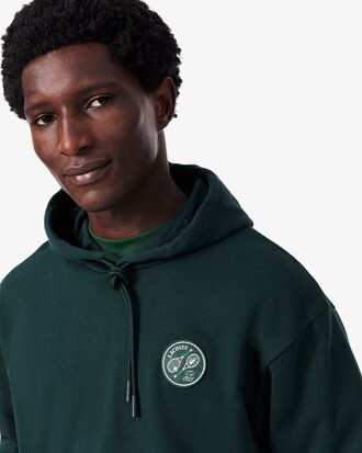 Hoodie aus Fleece mit Badge